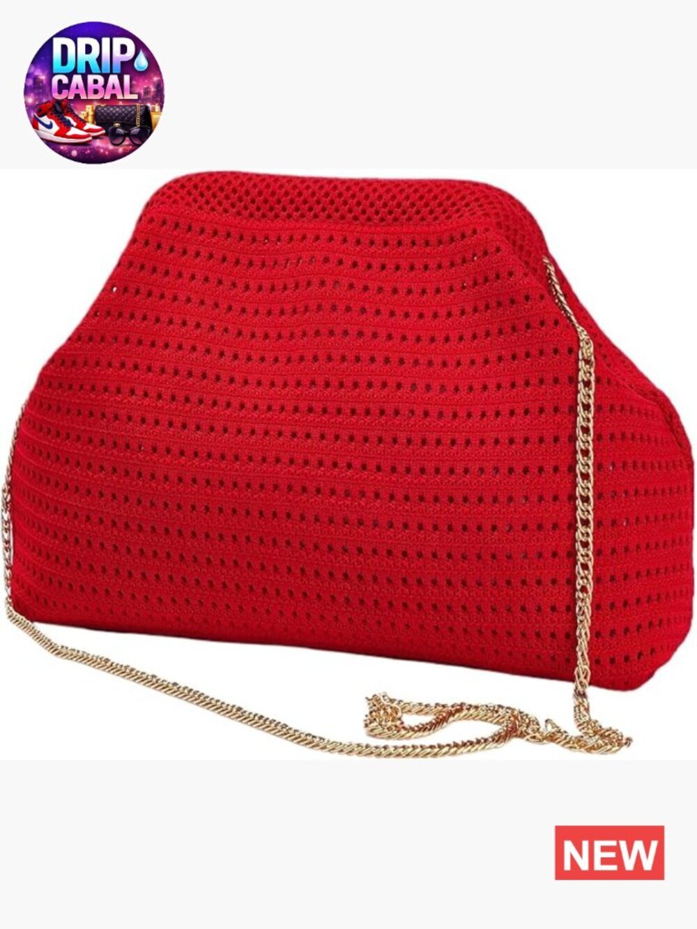 Woven Crochet Straw Beach Clutch Crossbody Bag with Kiss Lock Closure